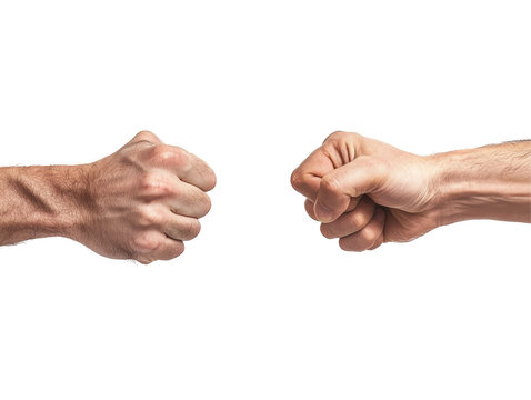Isolated Two Fists Confronting
