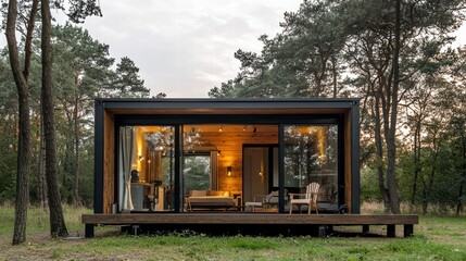 Minimalist camping cabin design