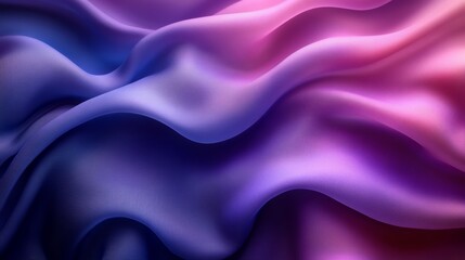 Obraz premium Luxurious abstract background with pink and blue silk or satin texture, smooth elegant waves of draped fabric