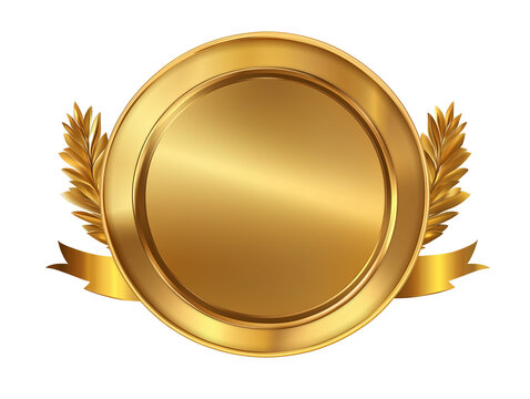 gold medal on a white background