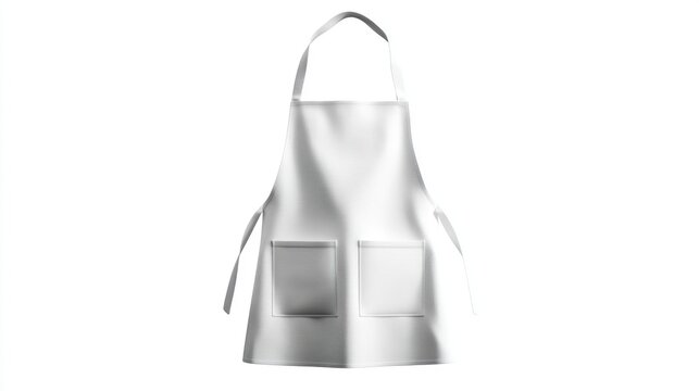 White apron, cooking, kitchen, studio background, food prep - Powered by Adobe