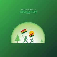 Fototapeta premium Independence Ghana Day . Ghana Day creative Design for social media post