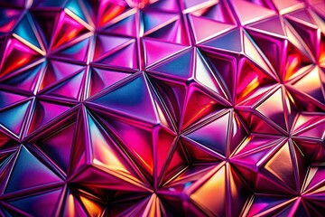 Macro Pink Geometric Shapes: Futuristic Vibrant Abstract Background