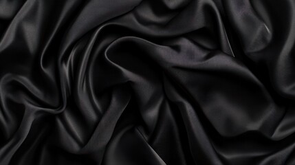 Obraz premium Black Silk Fabric Texture