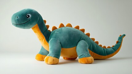 A plush dinosaur with velcro parts to mix and match limbs