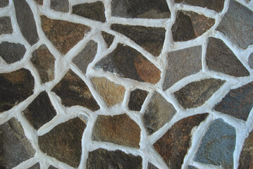 Fototapeta premium Natural rubble stone wall texture as background