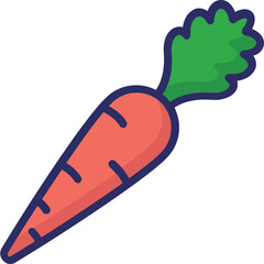 Carrot  Vector Icon Set with Transparent Background