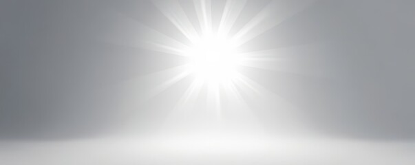Gradient grey sunburst in rays on empty white background, sunburst, background, empty