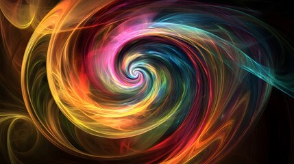 Obraz premium Abstract Swirl Colorful Energy Vortex