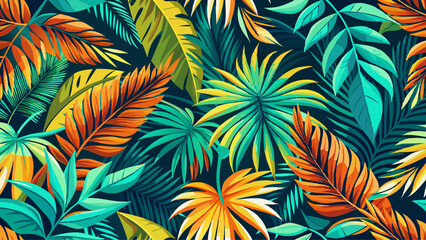 A tropical palm leaf pattern, perfect for enhancing summer-themed designs.
