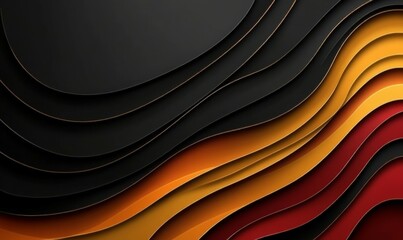 Obraz premium contemporary black background with linear striped silhouette