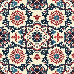 seamlessly tiling classic oriental patterns retro geometry vintage