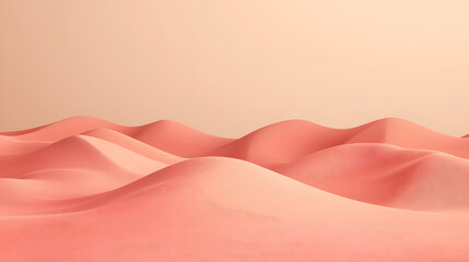 Obraz premium Flowing desert sand dunes arid region natural landscape soft color palette serene viewpoint tranquility in nature