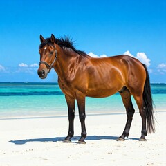 Obraz premium horse on the beach