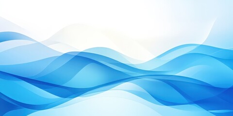Fototapeta premium Abstract Blue Wave Background: Serene Flowing Lines for Design