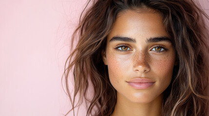 Obraz premium close up of woman with confident expression and natural beauty