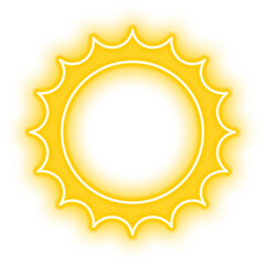 Neon Sun Art Line Sign