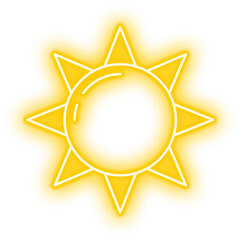 Neon Sun Art Line Sign