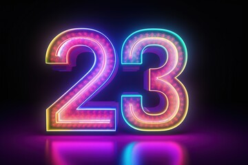 glowing number 23