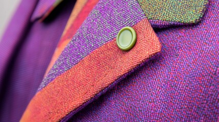Colorful Textile Patterns on Stylish Coat