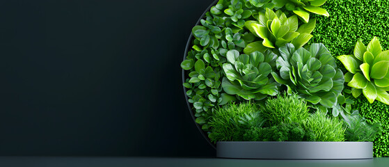 Lush greenery display indoor setting nature photography modern environment close-up view decorative concept