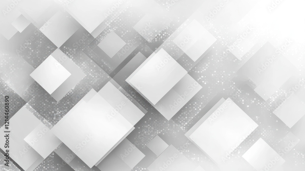 Poster abstract geometric grey and white square pattern background design