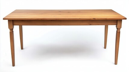 Fototapeta premium Furniture. Wooden table with simple design and four legs, suitable for various settings and uses.