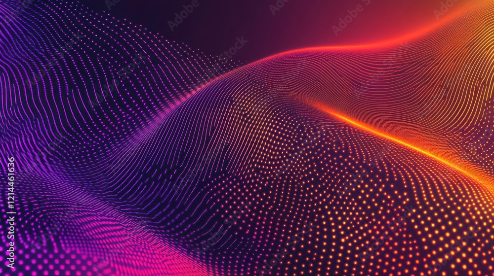 Poster dynamic neon tech background with vivid colors
