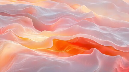 Fototapeta premium Abstract pastel waves, flowing fabric texture.