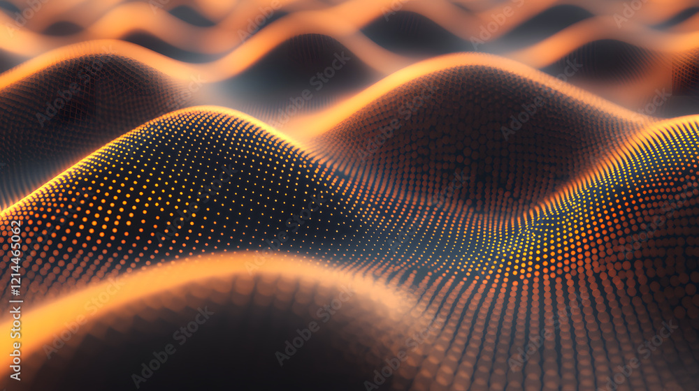Poster 3d image of a seamless wave pattern with varying curves and lines in an abstract design