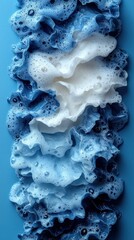 Obraz premium Delicate Waves of Soap Suds in Blue