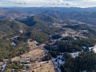 Mountain view from the sky