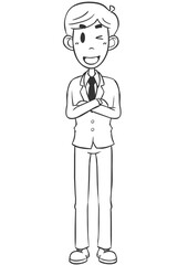 Businessman Male Whiteboard