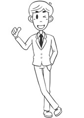 Businessman Male Whiteboard