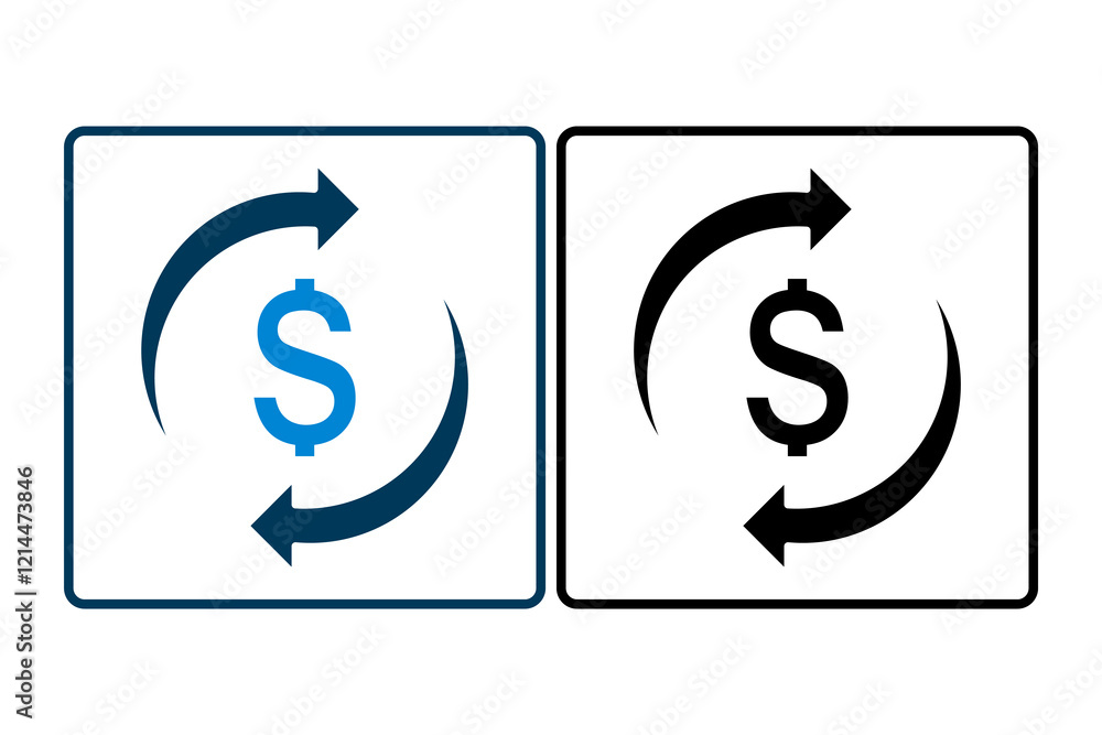 Poster currency exchange icon. icon related to payment. suitable for web site, app, user interfaces, printa