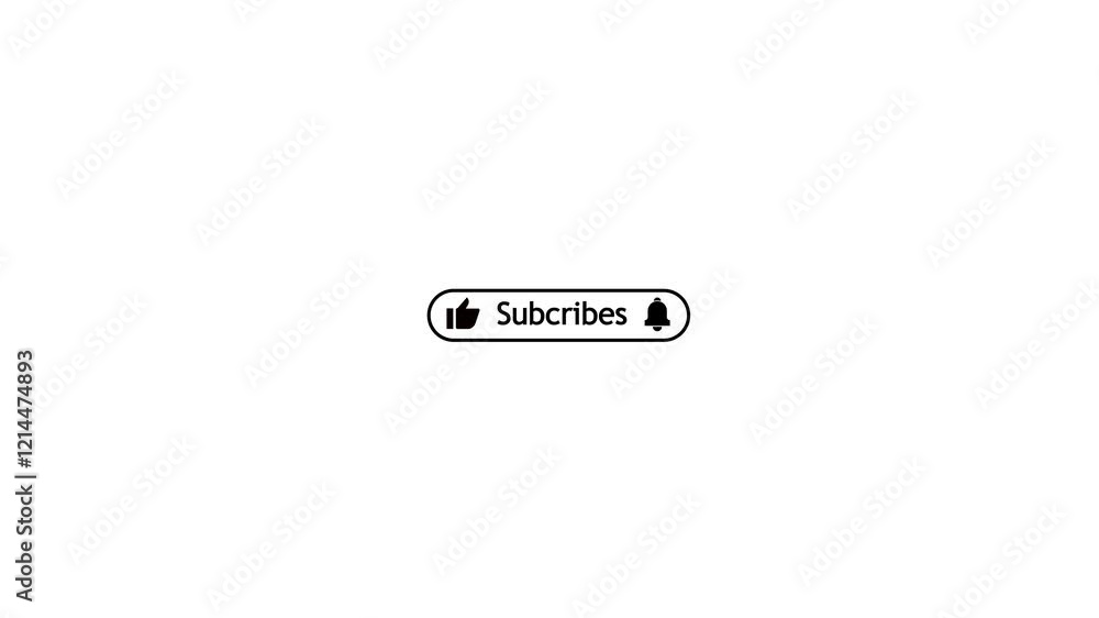 Poster video intro like subscribe and bell icon animation concept,video end intro concept