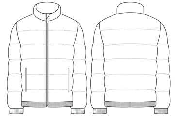 women puffer jacket vector Mockup template design  © GD TAWHIDUL