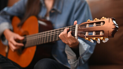 Obraz premium The Art of Guitar Finger Placement