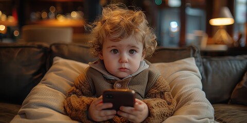 Toddler Using a Smartphone