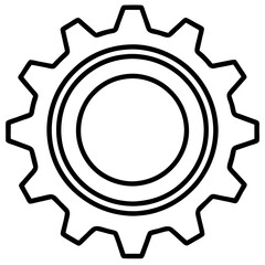 gear notch line art vector illustration 