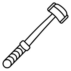  tool handle hollow line art vector illustration 