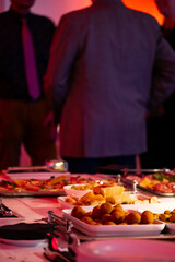 Elegant Buffet Table at a Social Gathering