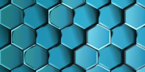 Fototapeta premium blue grid illustration hexagon geometry backgrounds