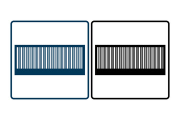 Barcode icon. icon related to Payment. suitable for web site, app, user interfaces, printable etc. solid icon style. simple vector design editable