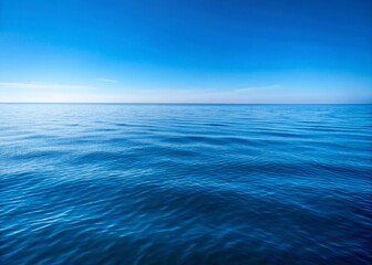 Minimalist Blue Ocean Water Background: Serene Sea Texture