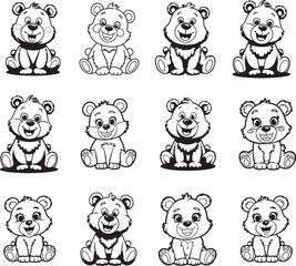 bear logo illustration vector art silhouette