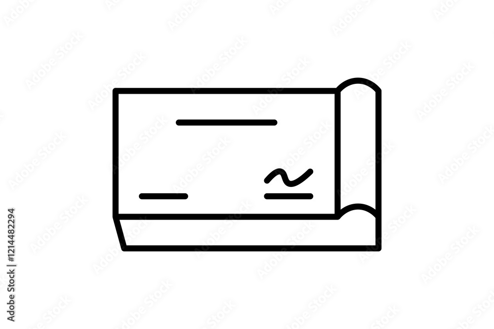 Poster cheque icon. icon related to payment. suitable for web site, app, user interfaces, printable etc. li