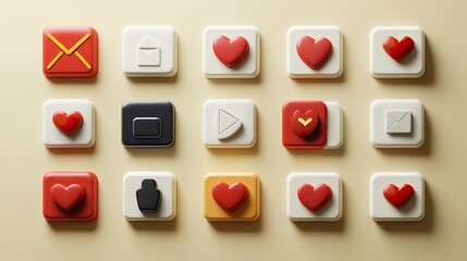 Digital Romance Icons for Valentine’s Day , Valentine’s Day, valentine Icon