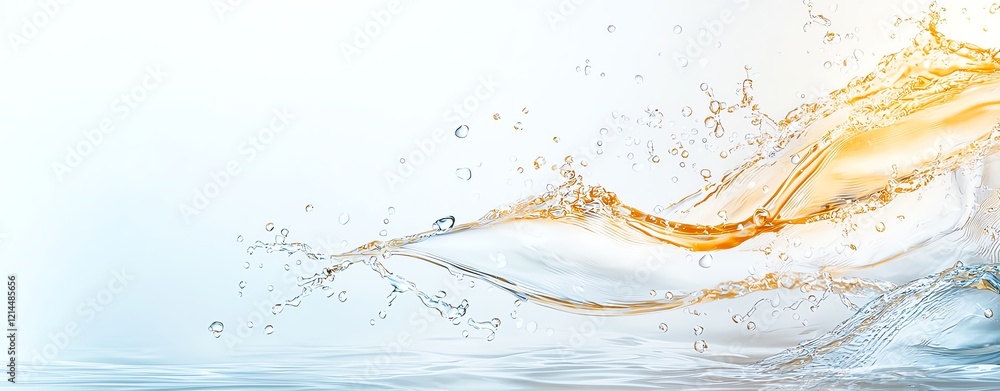 Aufkleber a dynamic splash of water with hues of orange, creating a refreshing and vibrant effect against a so