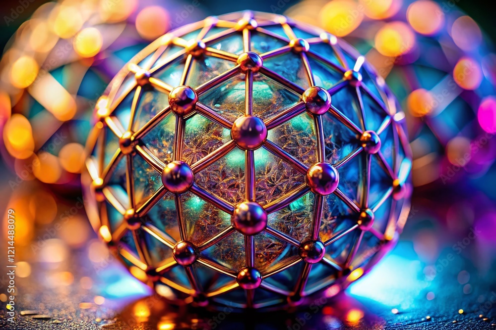 Poster minimalist macro photography: quantum computing qubit encapsulation design